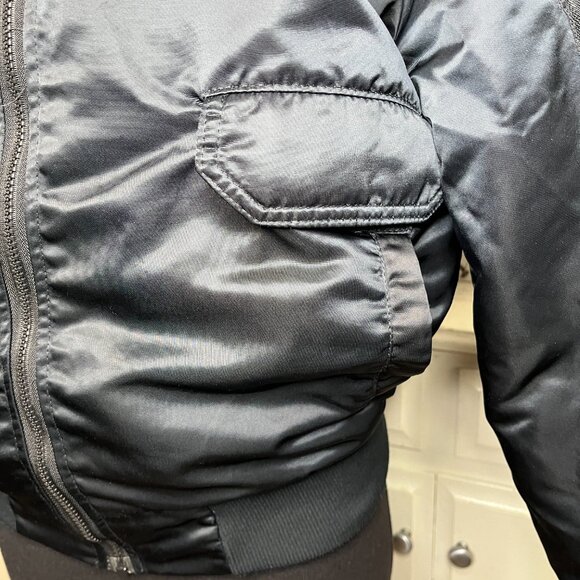 Vtg Mac Murray USA Northrop Air Force B2 Division Flight/Bomber Jacket Blk s/Sm - Picture 4 of 12